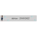 Autocollant communion adrian boy transparent