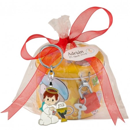 Tirelire Et Porte Clés Little Angel Boy Pour La Communion