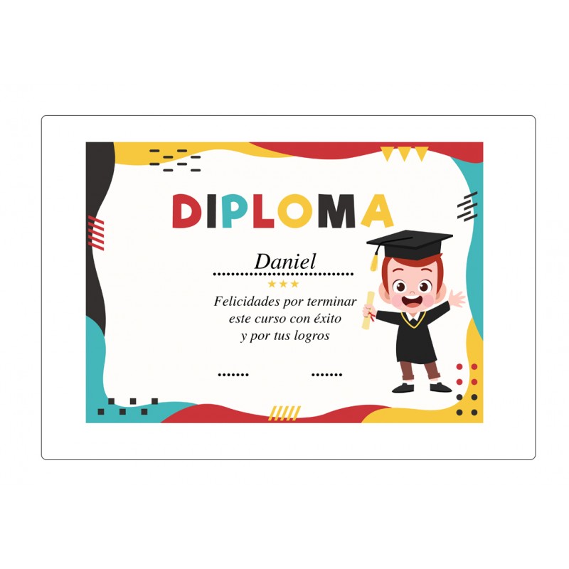 Diplôme De Fin D Études Personnalisé Pour Enfants