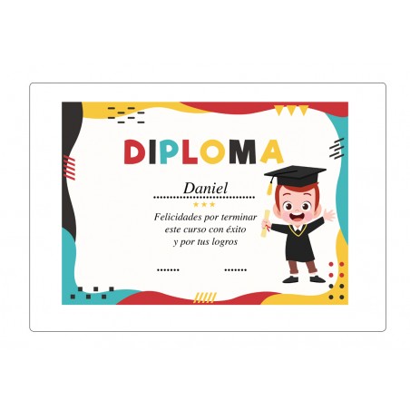 Diplôme de fin d études personnalisé pour enfants