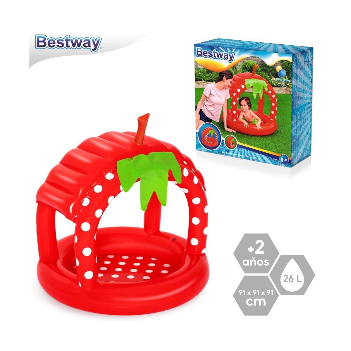 Piscine gonflable very berry 91 x 91 x 91 cm