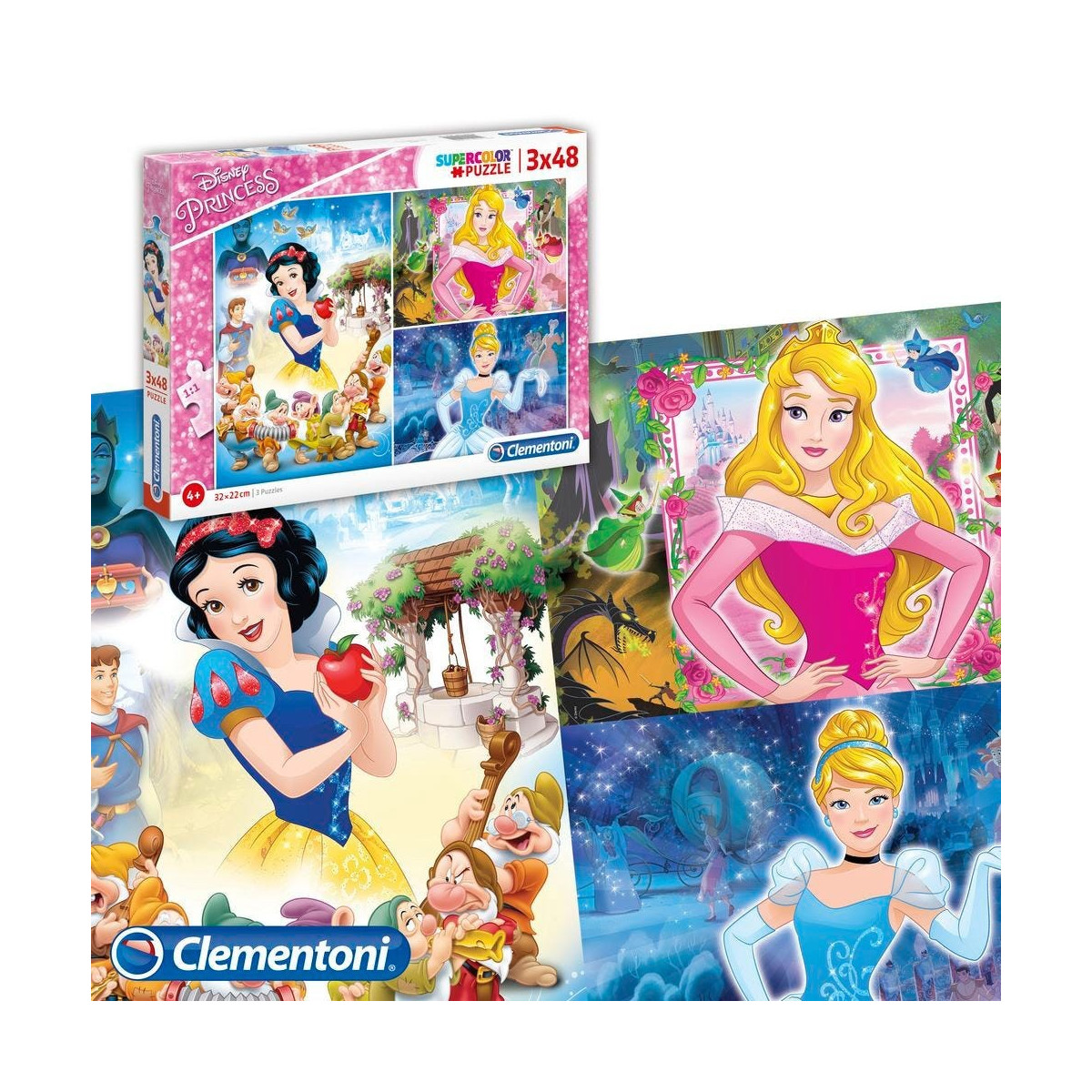 Puzzle casse-tête princesses Disney 3 x 48 pièces