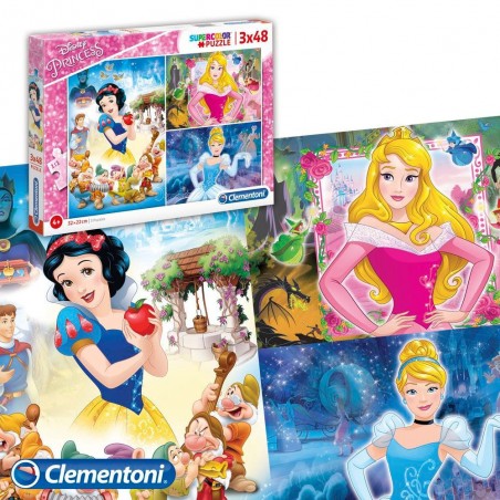 Puzzle casse-tête princesses Disney 3 x 48 pièces