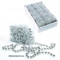 Rouleau de billes en plastique argenté