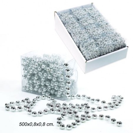 Rouleau de billes en plastique argenté
