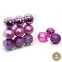S 9 boule rose décoration Noël 6 x 6 x 6 cm