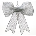 Nœud en métal argent décorations de Noël 20 x 4 x 22,50 cm