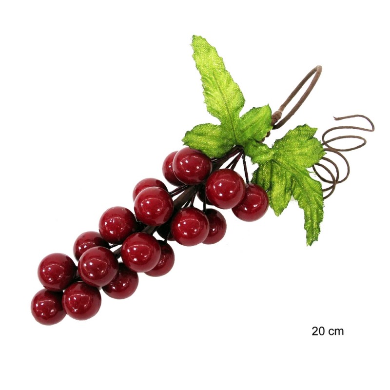 Grappes de boules rouges 10 x 5 x 20 cm