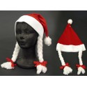 Bonnet de noel avec galon tissé 30 x 0 20 x 40 cm