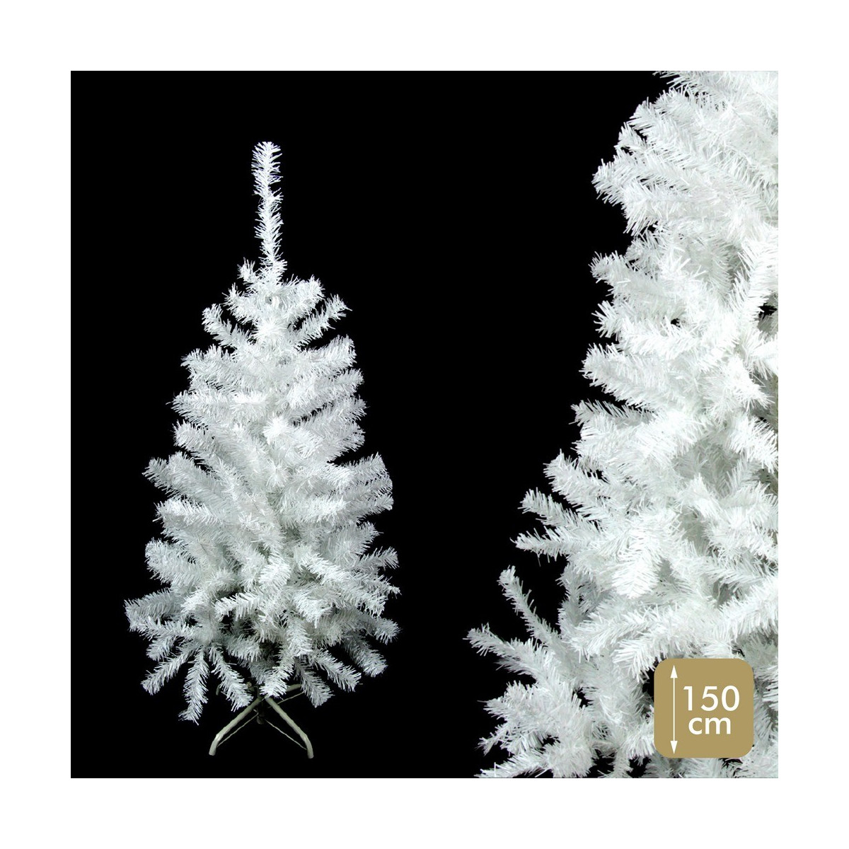 arbre 274 branches pe pvc guirlande blanche 80 x 80 x 150 cm