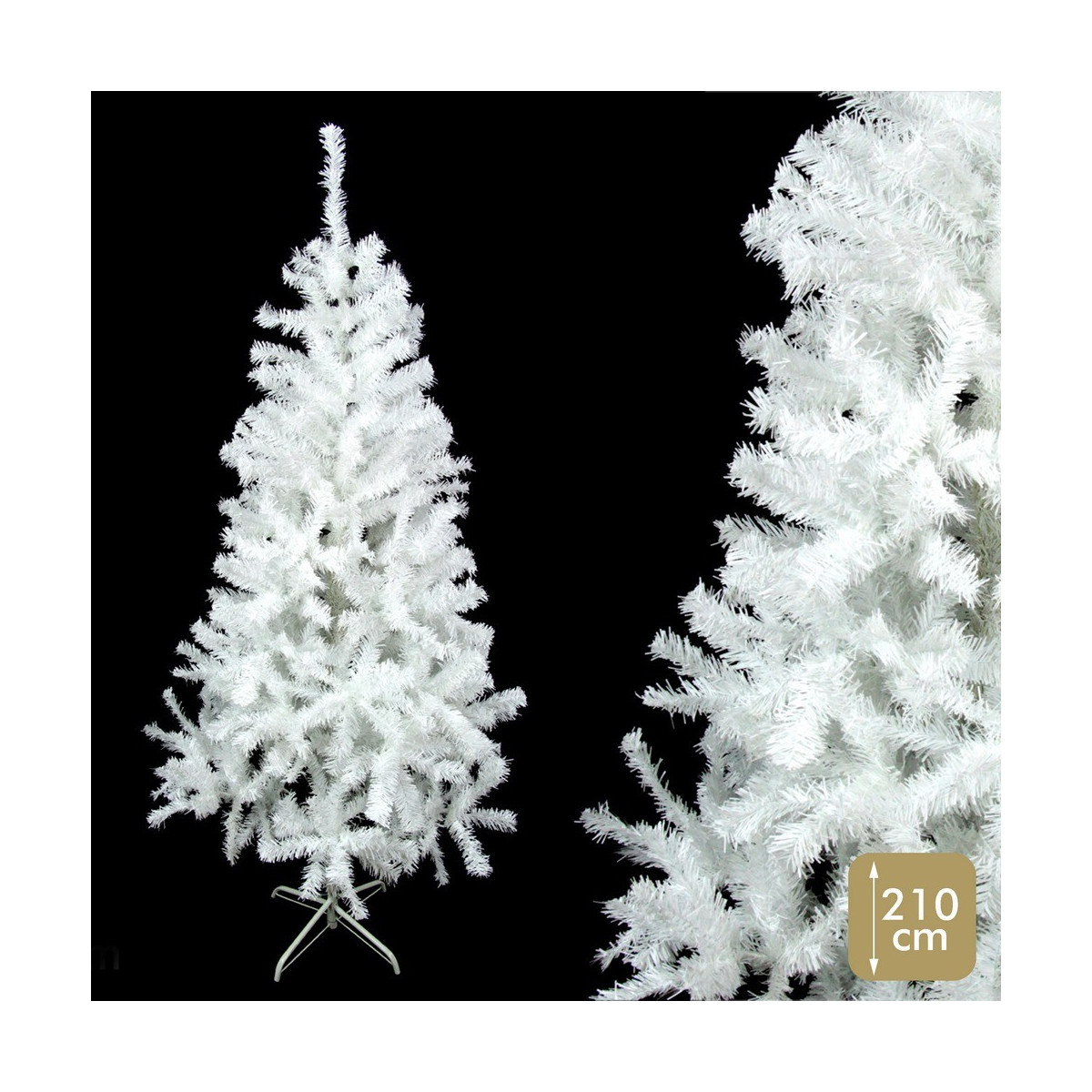 arbre 820 branches pe pvc guirlande blanche 110 x 110 x 210 cm