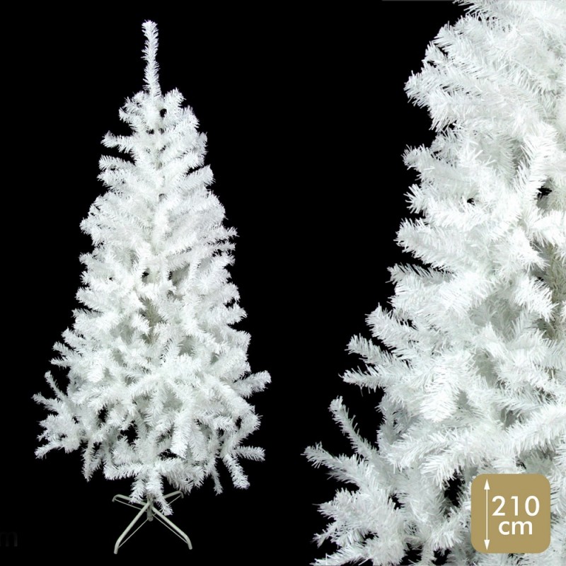 arbre 820 branches pe pvc guirlande blanche 110 x 110 x 210 cm