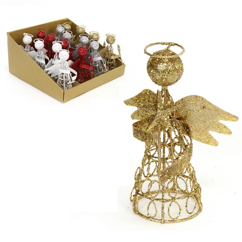 ange métal 4 c décoration noël 10 x 6 x 14 cm
