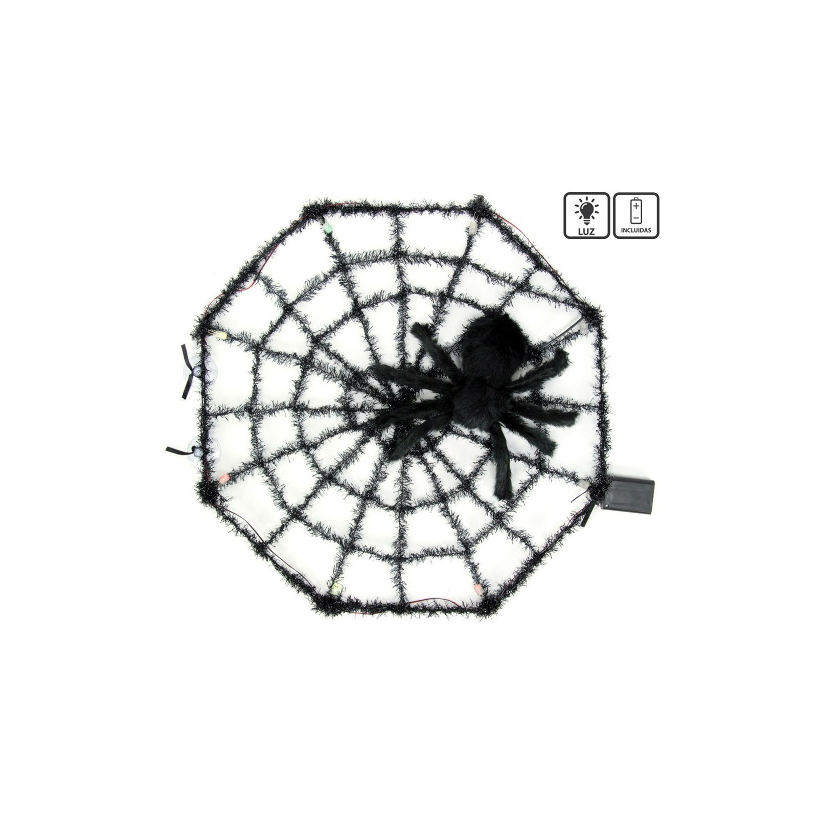 Toile d araignée tarentule avec lumière 58 x 6 x 58 cm