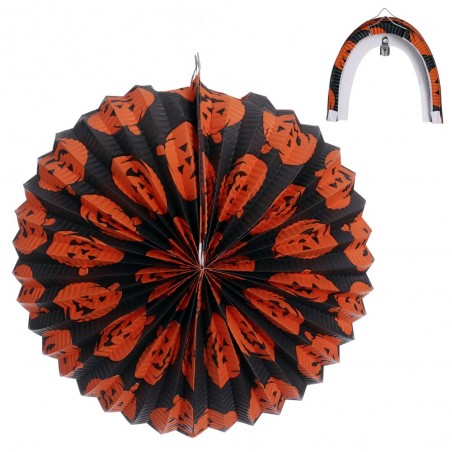 Lanternes citrouilles papier 28 x 28 x 28 cm