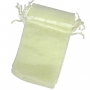 Sac en organza beige 10 x 13