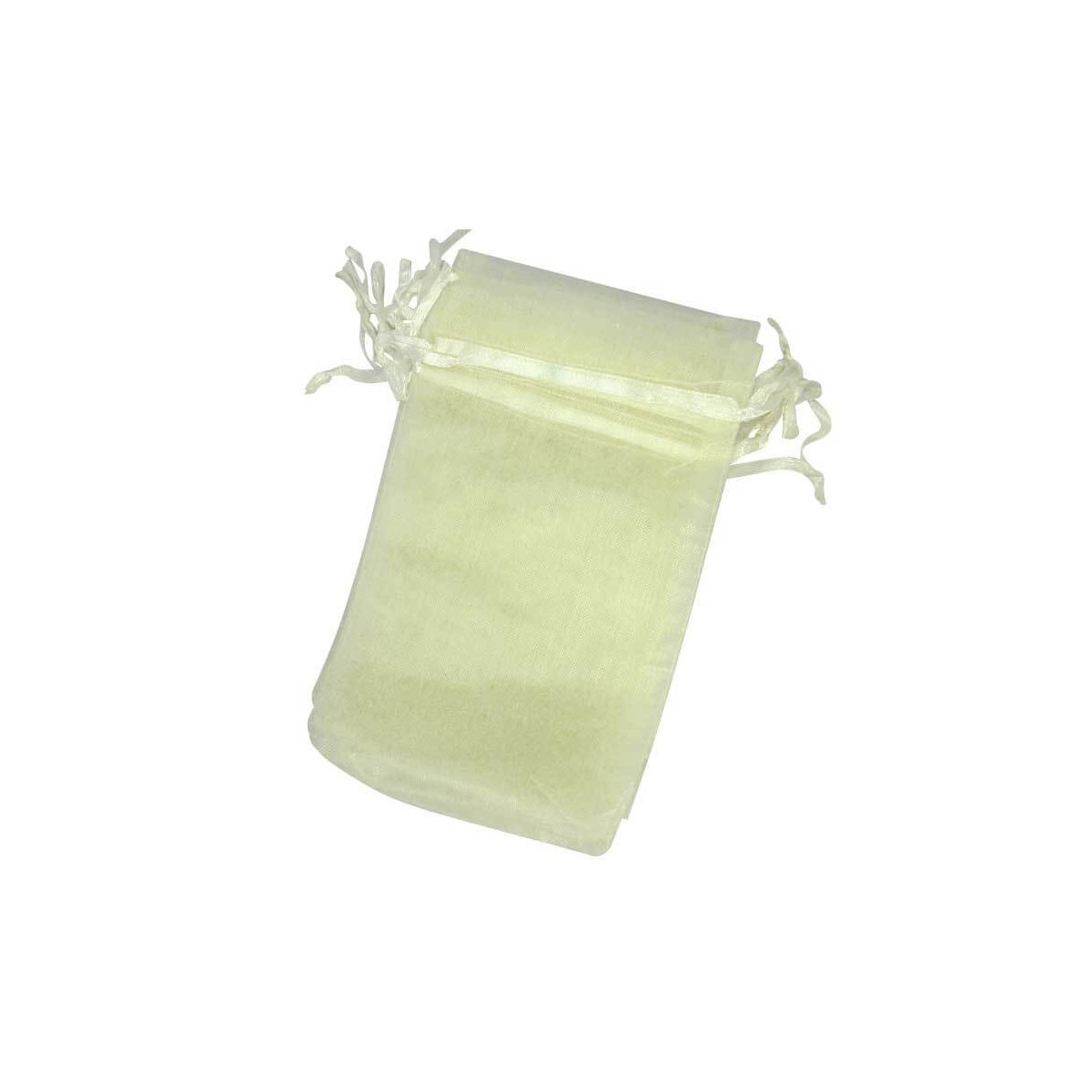 Sac en organza beige 10 x 13