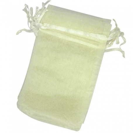 Sac en organza beige 10 x 13
