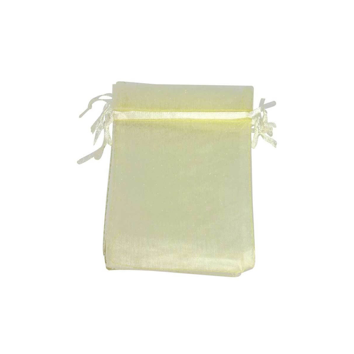 Sac en organza beige 15 x 20