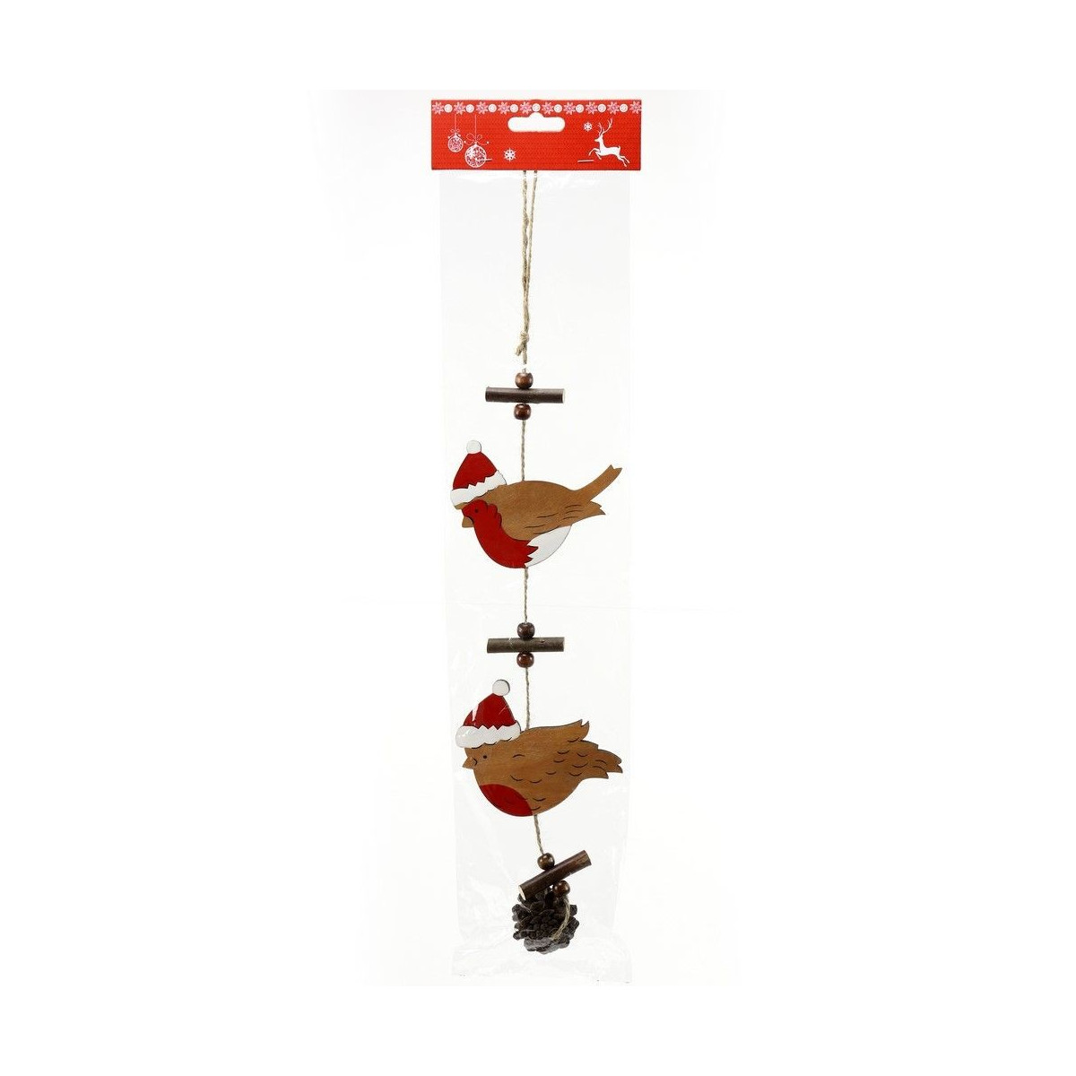 Pendentif oiseau en bois 9 50 x 0 50 x 52 cm