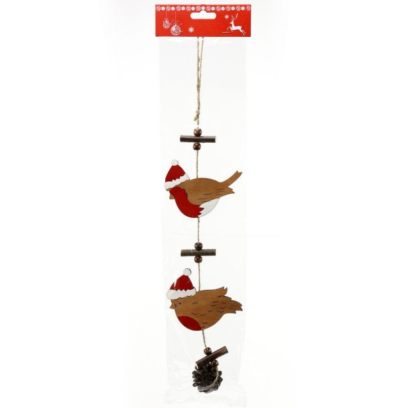 Pendentif oiseau en bois 9 50 x 0 50 x 52 cm