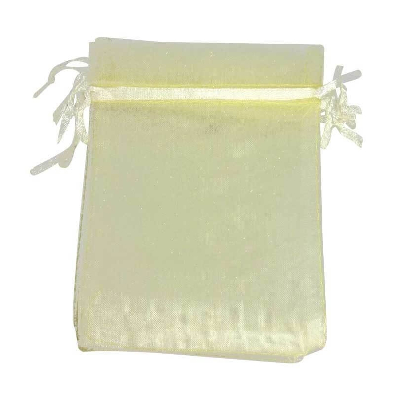 Sacs en organza beige 9 x 15