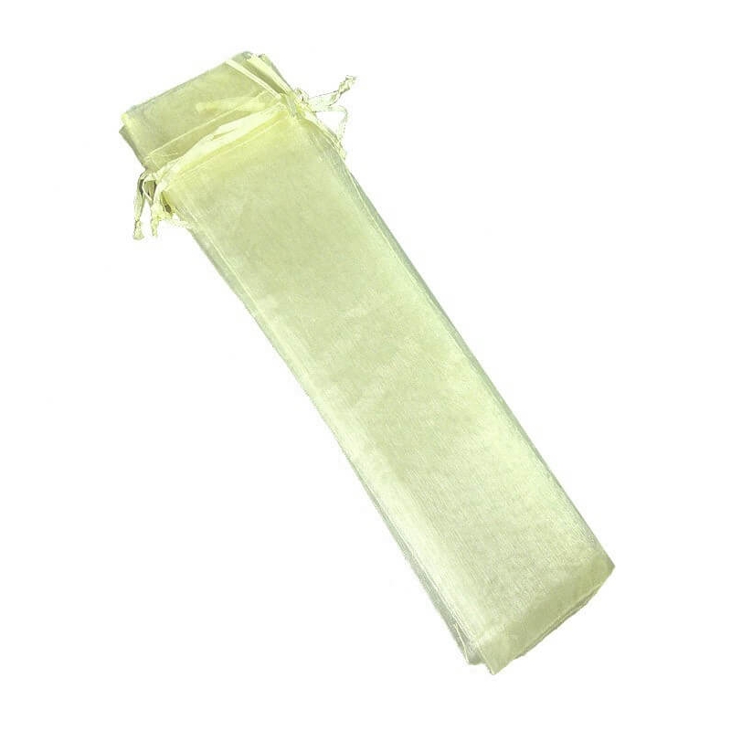 Housse 30x7 cm en organza beige