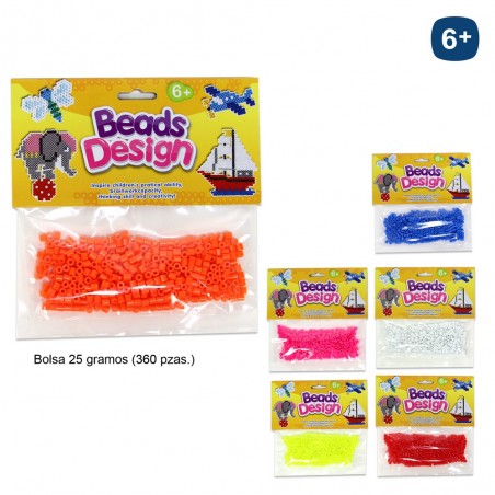 Perles 25 g. environ 360 pièces 6 c
