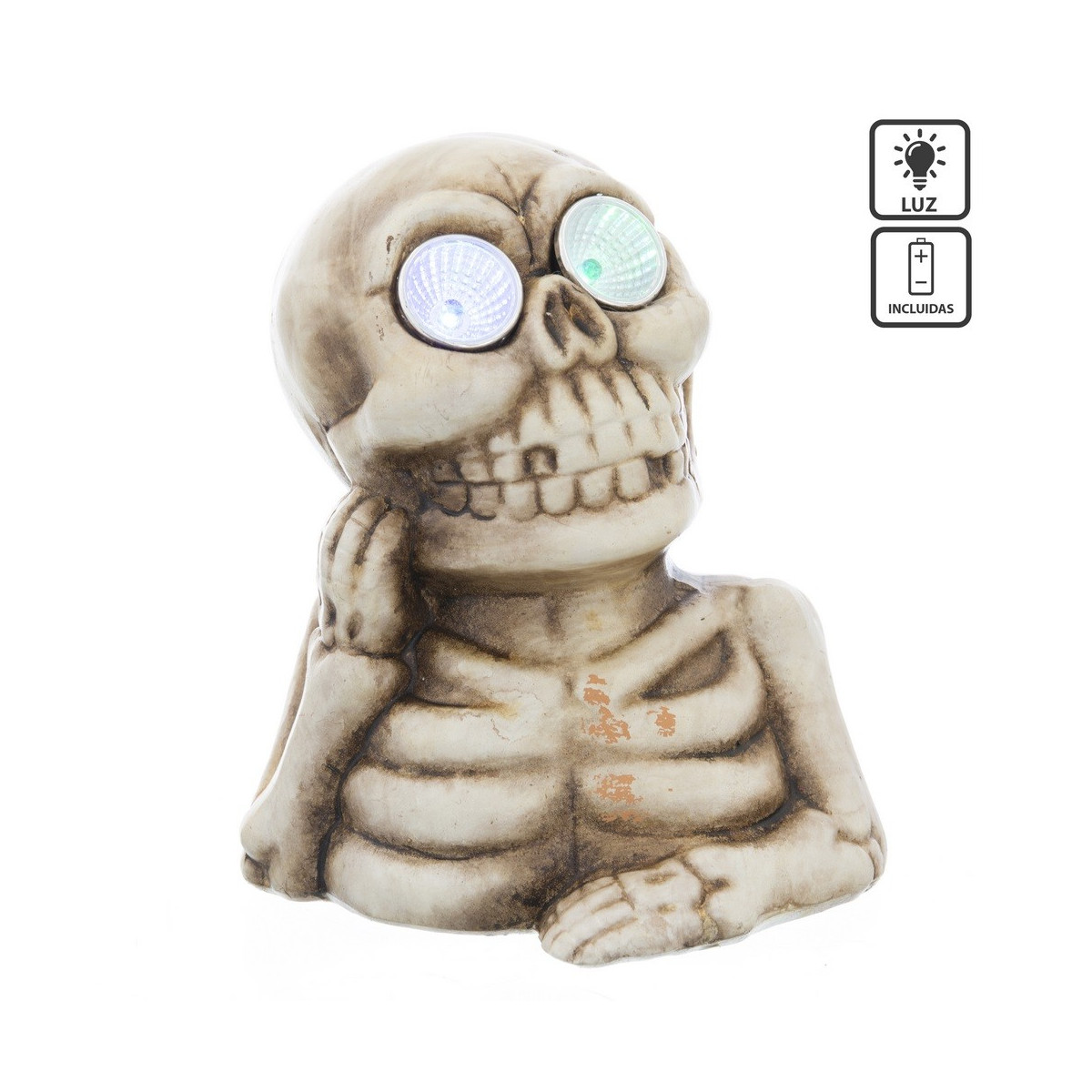Squelette avec lumière led polyrésine 13 40 x 10 60 x 15 40 cm