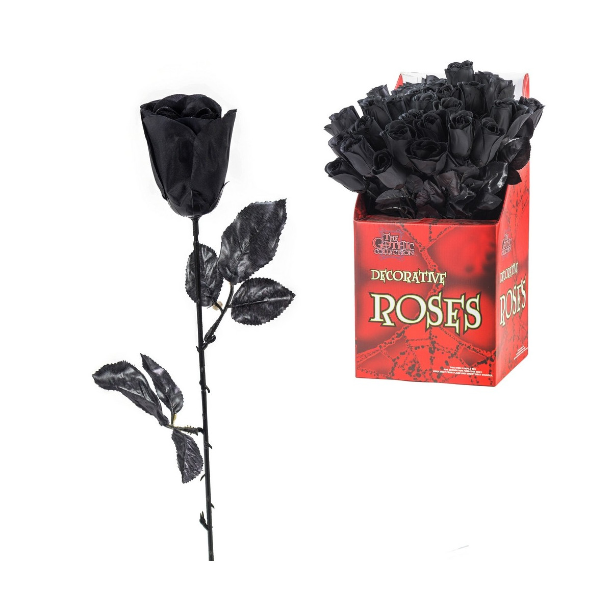 Rose noir 4 x 4 x 43 cm