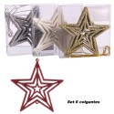 S 6 pendentif étoile en plastique 4 c 11 x 11 cm