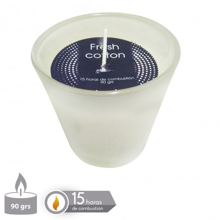 Bougie Pot En Verre Parfumé Blanc 7.50 X 7.50 Cm