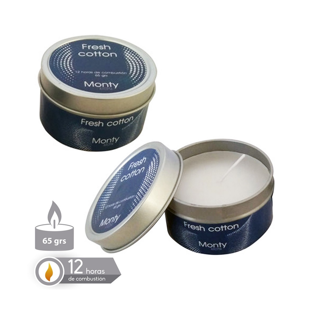 Bougie étain parfumée spa blanche