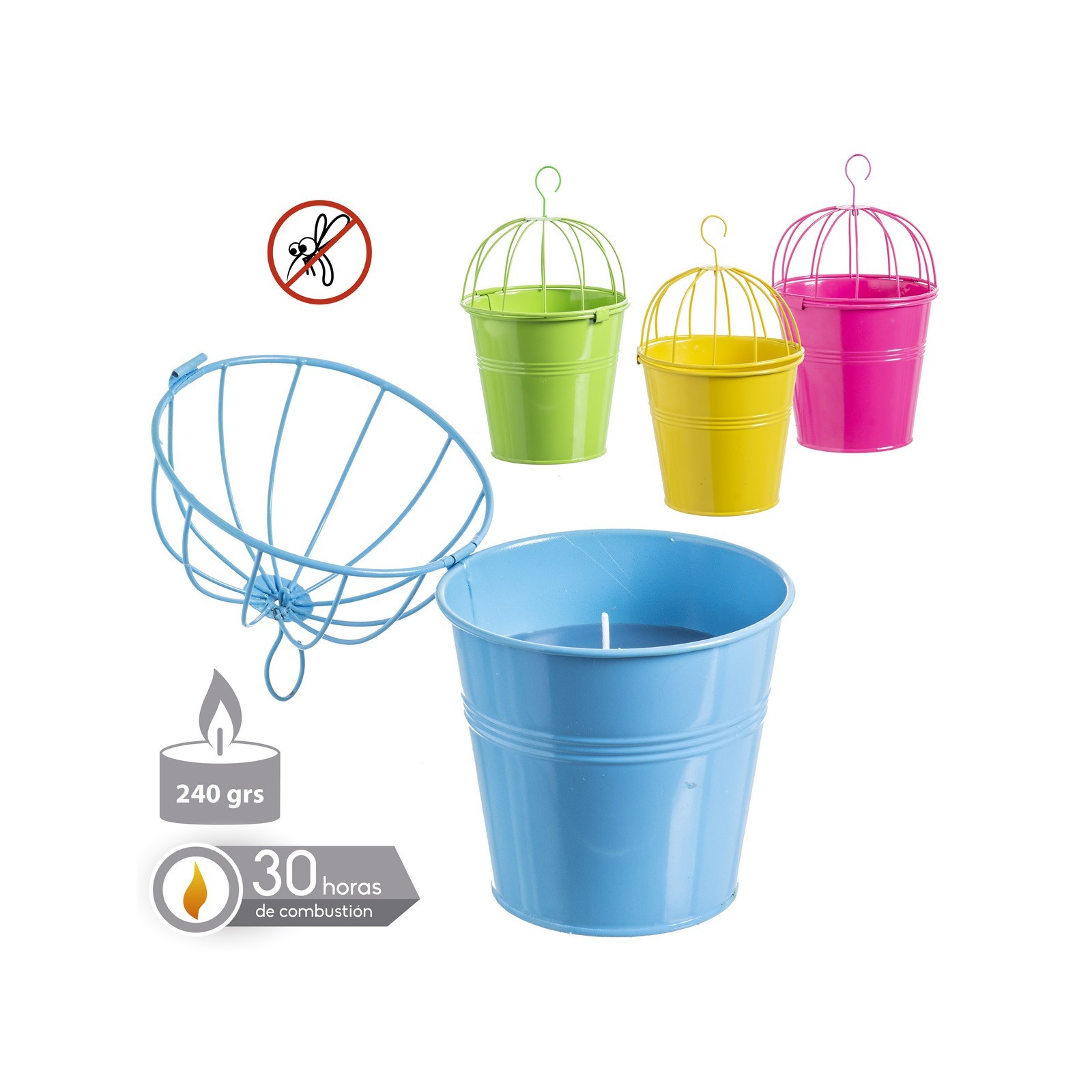 Bougie 3% citronnelle cube suspendu 4 c 13 20 x 20 cm