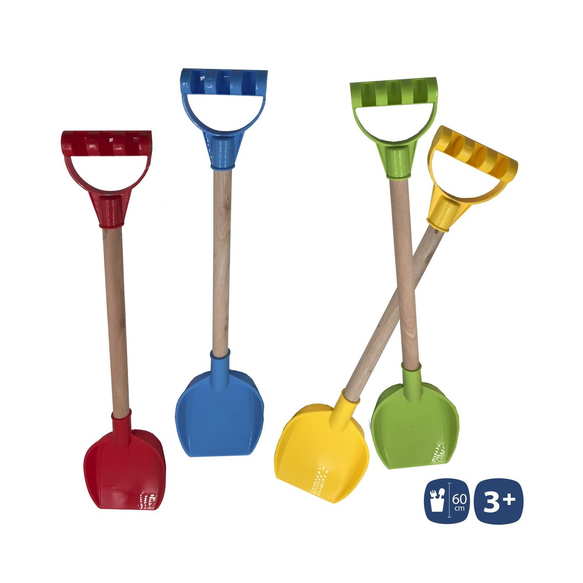 Pelle avec manche en bois 3 c 60 cm