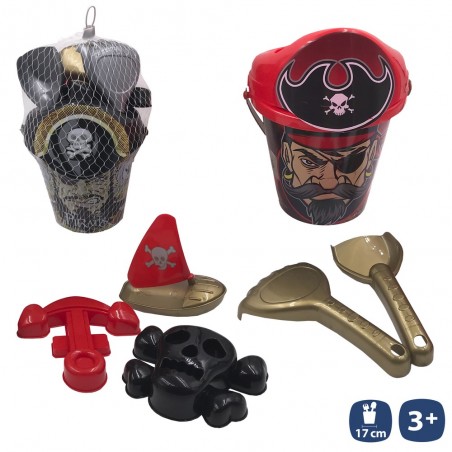 Seau De Plage Pirate 2 M 17 X 16 Cm