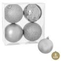 S 4 boules pailletées mat paillettes 8 x 8 x 8 cm