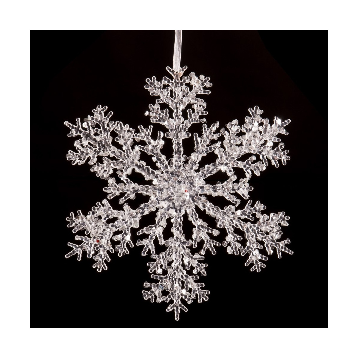 Pendentif étoile neige 25 x 25 cm