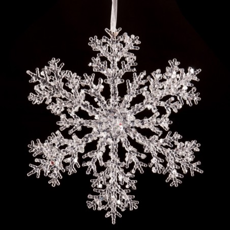 Pendentif étoile neige 25 x 25 cm