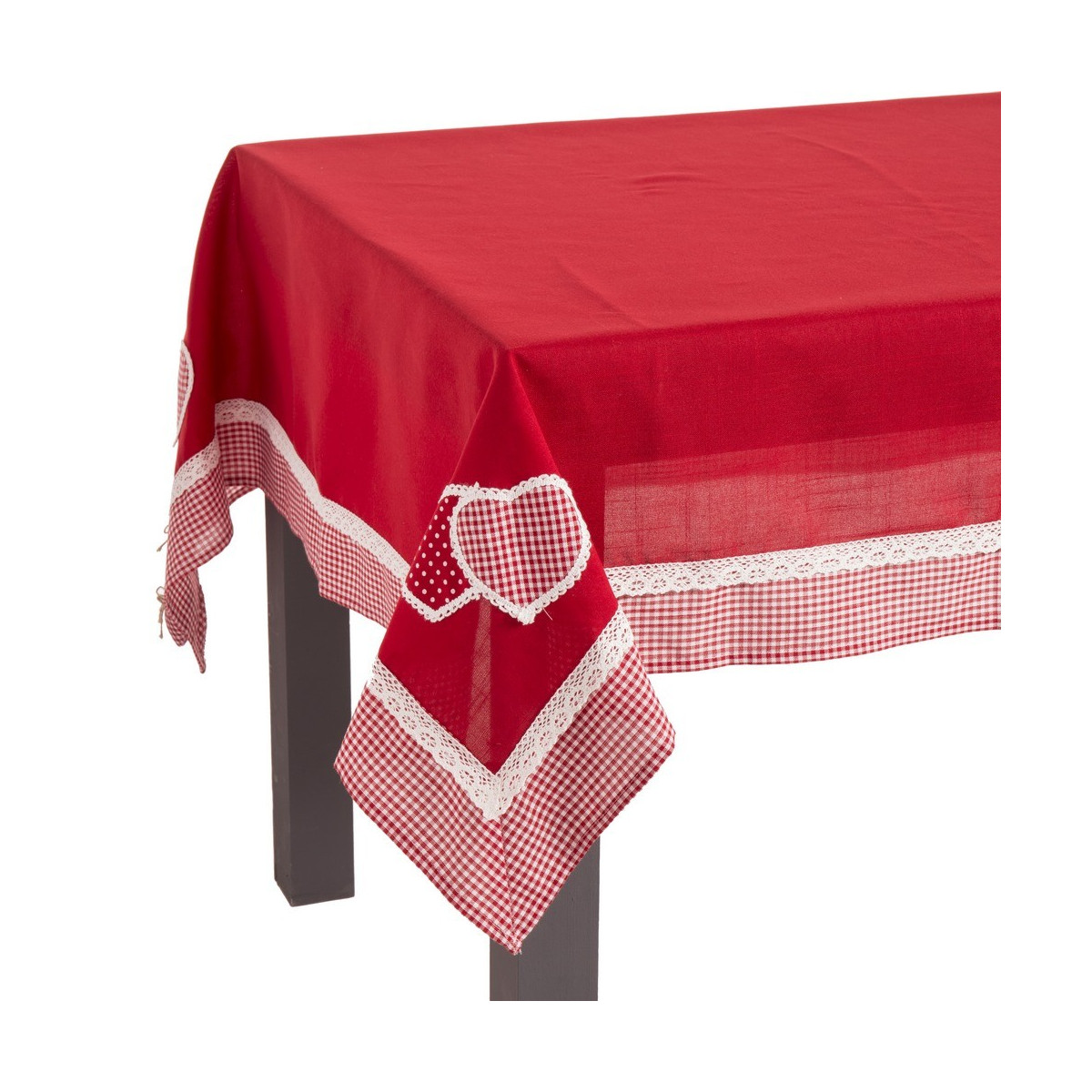 Nappe 100 % polyester rouge 150 x 150 cm
