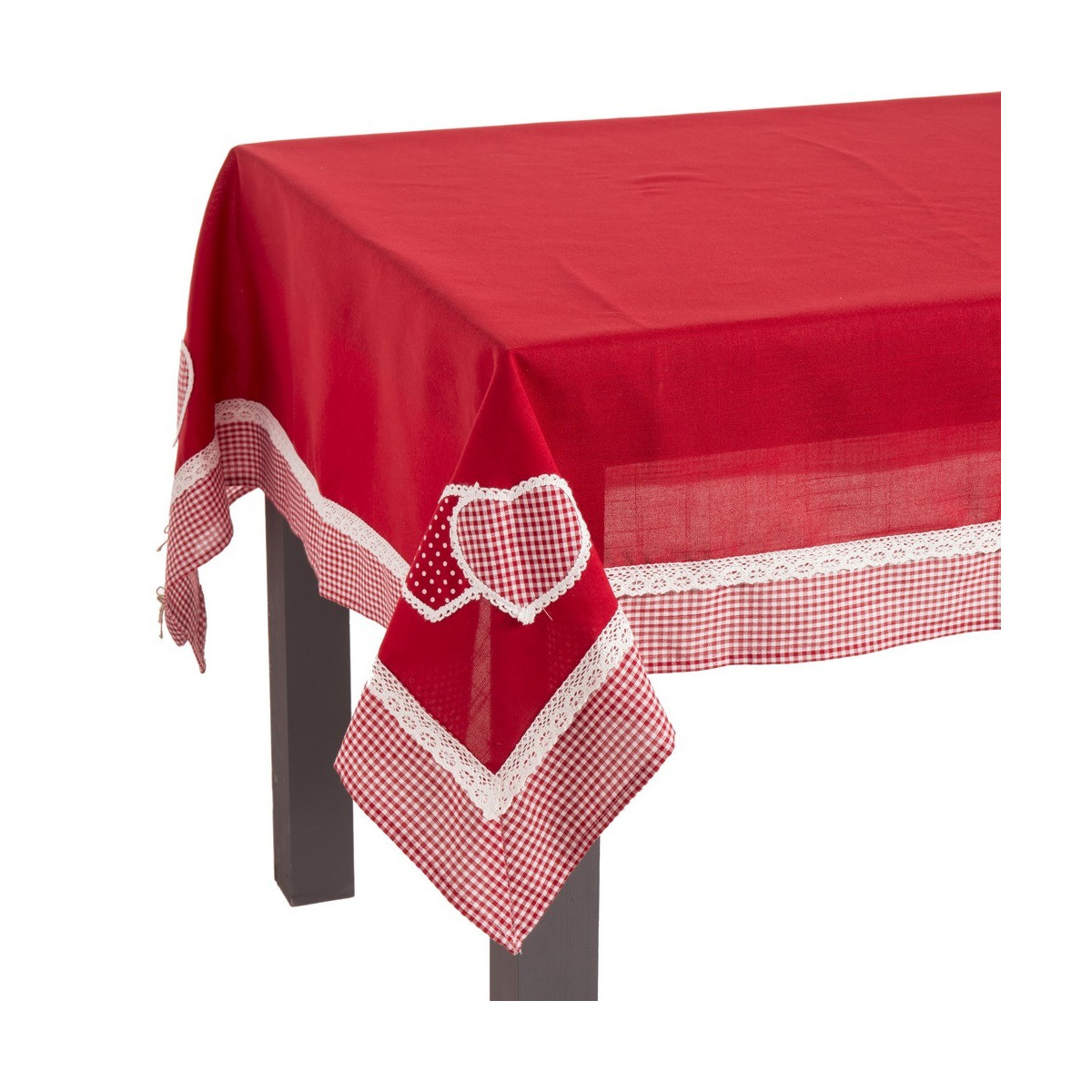 Nappe 100% polyester rouge 150 x 150 cm