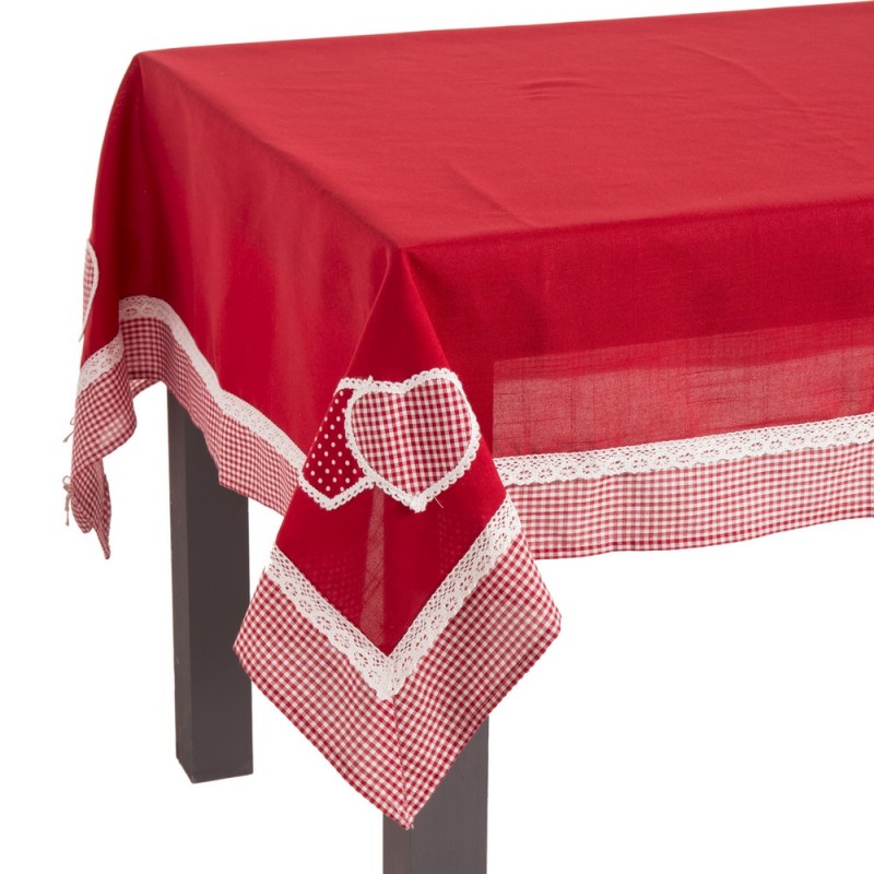 Nappe 100% polyester rouge 150 x 150 cm