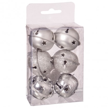 S 6 cloche en métal argenté 4 x 4 x 4 cm