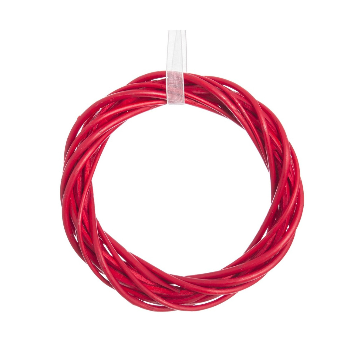 Bague en osier rouge 15 x 15 x 2 50 cm