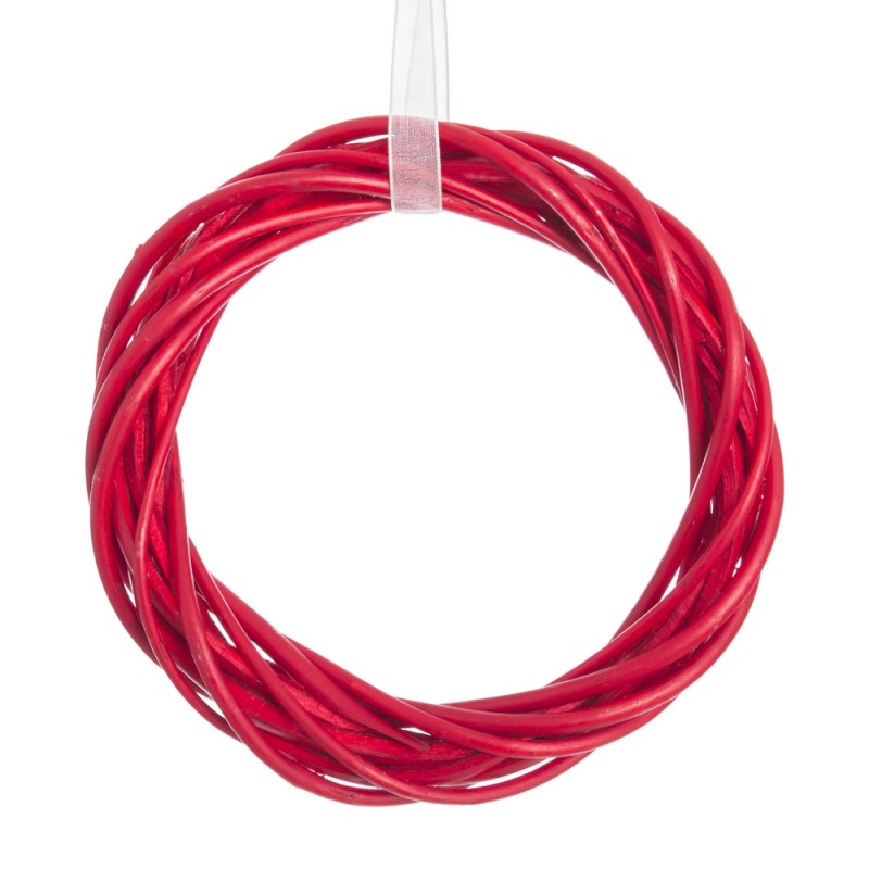 Bague en osier rouge 15 x 15 x 2 50 cm
