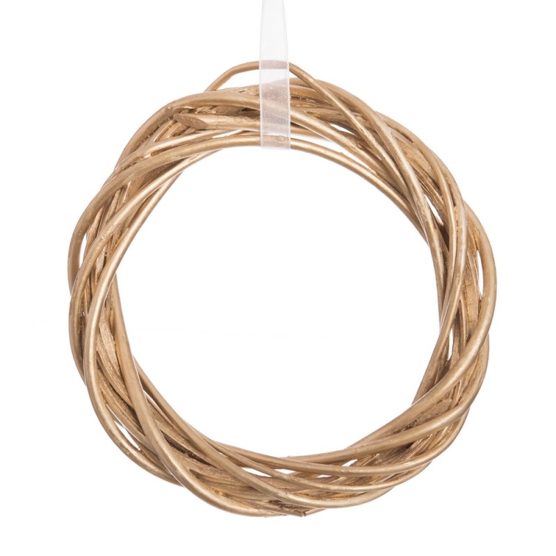 Bague en osier doré 15 x 15 x 2 50 cm