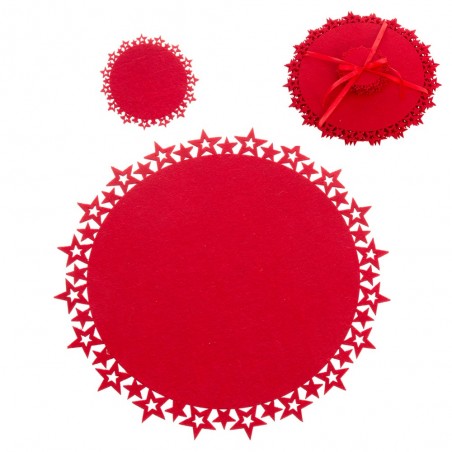 Dessous de plat et dessous de verre rouge S 4 10 x 0 30 x 10 cm