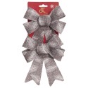 S 2 noeud feuilles de jute gris 14 x 20 cm