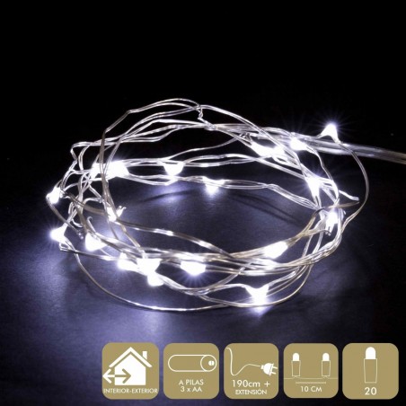 Micro LED 20 lumières blanches