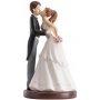 Figurine mariés s'embrassant pour gâteau de mariage